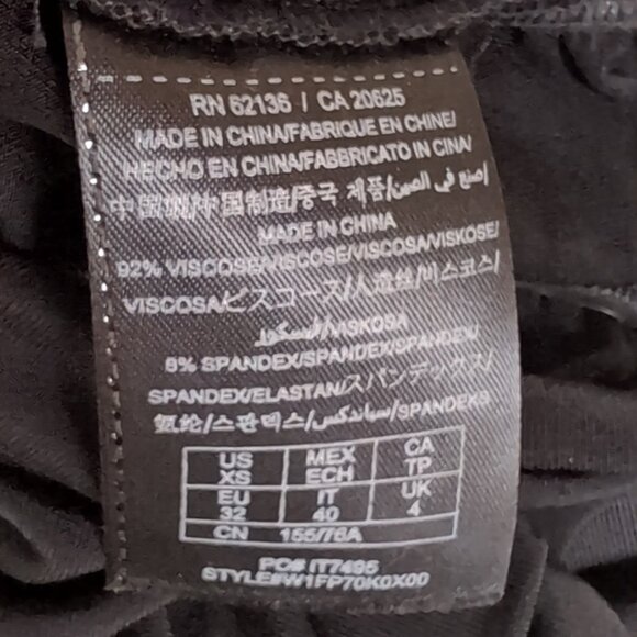 Guess Ruffled Cami Tank Top Black Ruched Asymmetric Party Cowl Neck Size XS - Picture 12 of 12